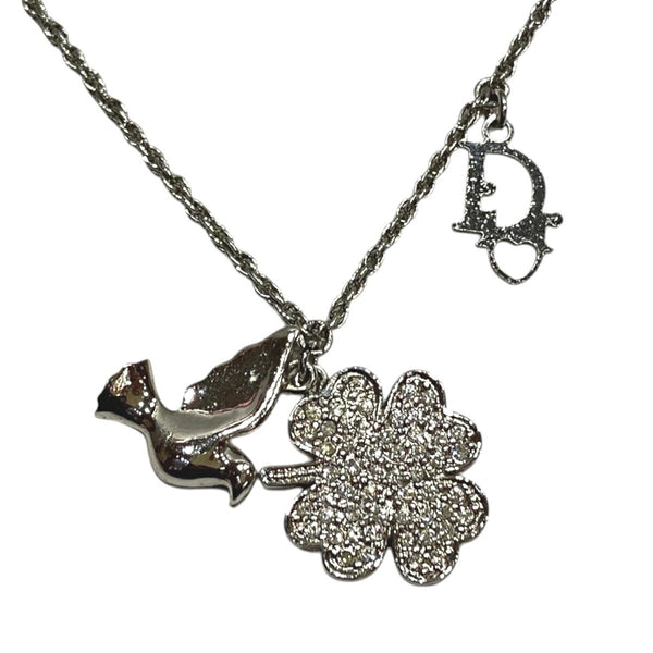 Christian Dior Clover Dove Necklace