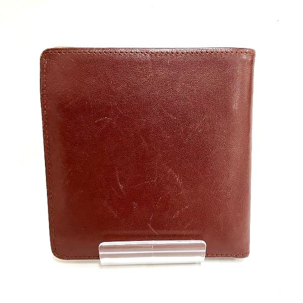 Cartier Must Line Bordeaux Leather Bifold Wallet in Good Condition