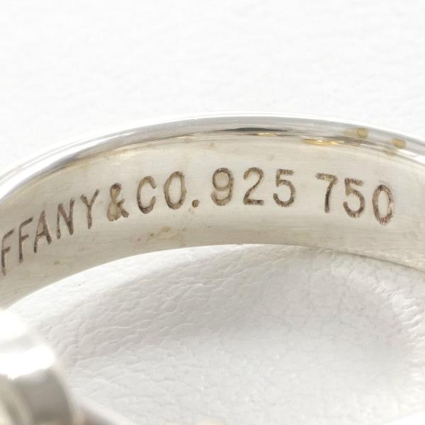 Tiffany & Co Love Knot K18YG Silver Ring 9.5 in Excellent Condition