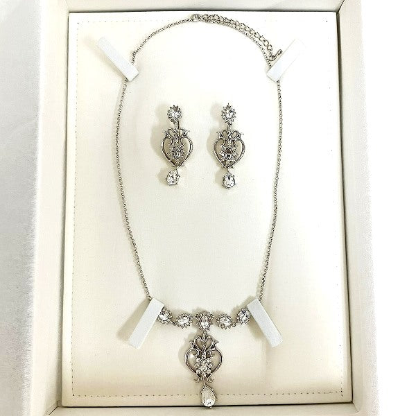 Samantha Tiara Bridal Heart Necklace Earring Set in Great Condition