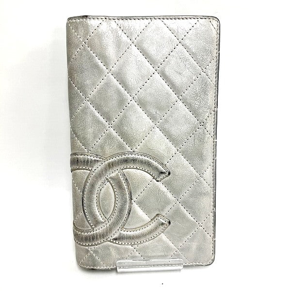 Chanel Cambon Line Silver Bifold Wallet