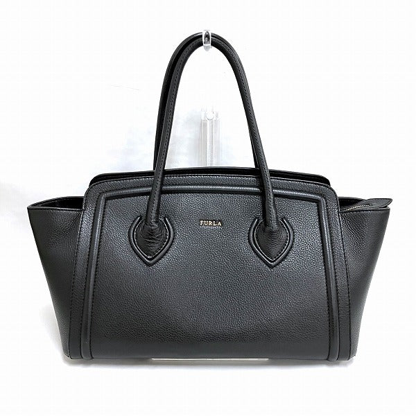 Furla College Leather Tote Bag Black in Great Condition