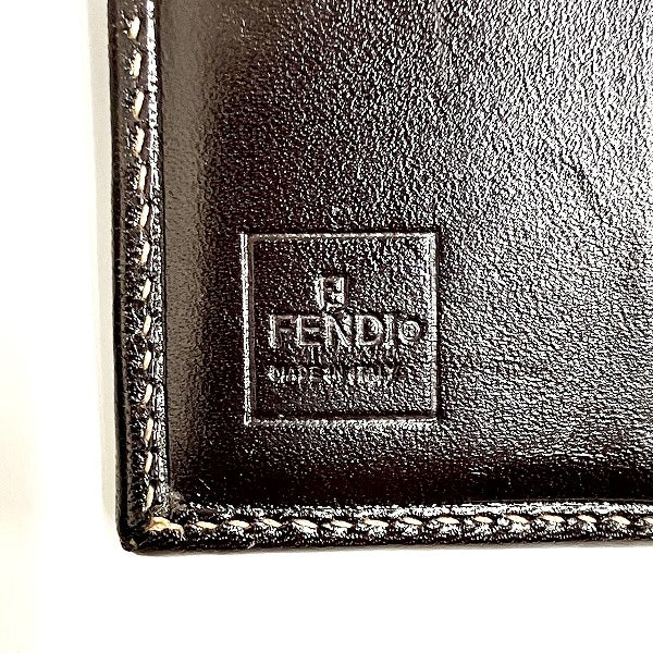 Fendi Zucca Canvas Leather Bifold Wallet in Good Condition