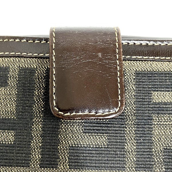 Fendi Zucca Canvas Leather Bifold Wallet in Good Condition