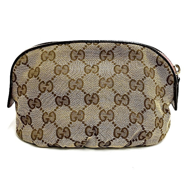 Gucci GG Canvas Beige Pink Pouch