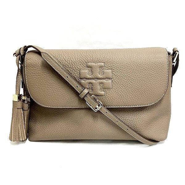 Tory Burch Beige Leather Shoulder Bag 41149694 in Good Condition