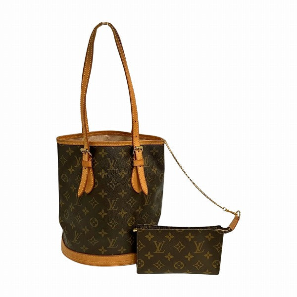 Louis Vuitton Monogram Petit Bucket Tote Bag M42238 in Good Condition