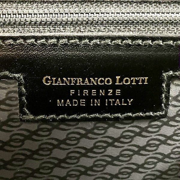 Gianfranco Lotti Black Leather Chain Shoulder Bag for Women in Good Condition