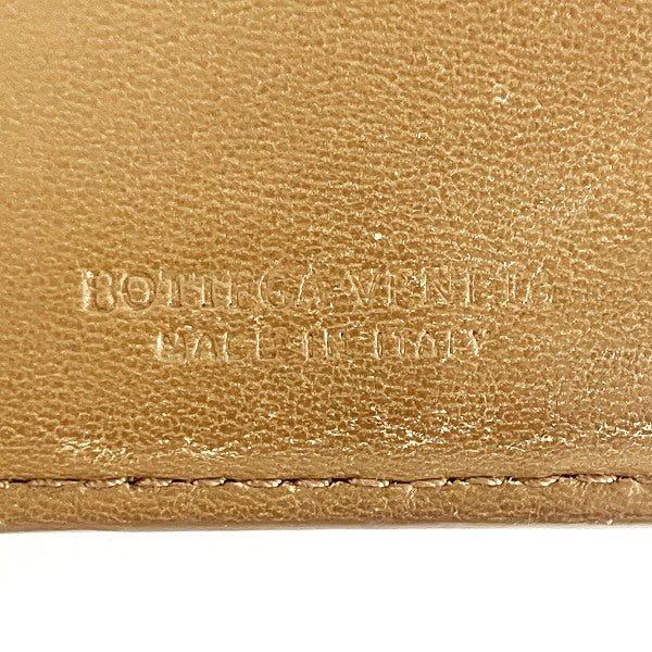 Bottega Veneta Brown Leather Intrecciato Bifold Wallet in Good Condition