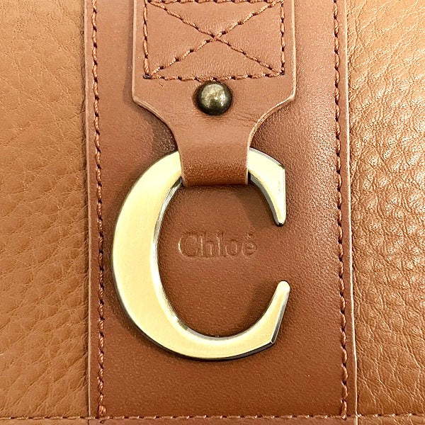 Chloe Brown Leather C-Charm Long Wallet in Great Condition