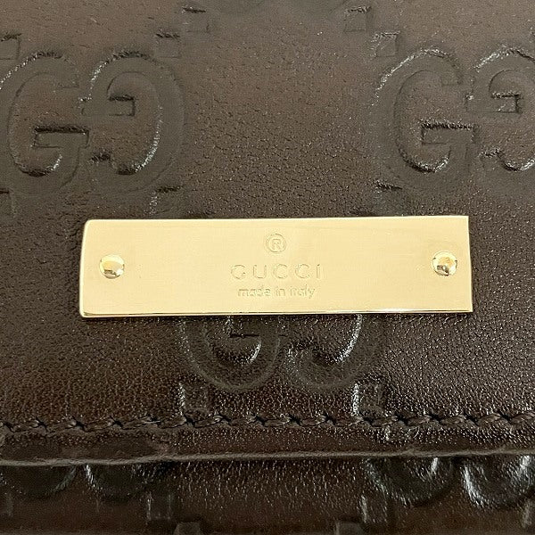 Gucci Leather Guccissima Long Wallet 244946 in Good Condition