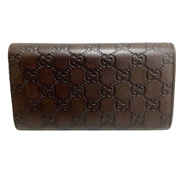 Gucci Leather Guccissima Long Wallet 244946 in Good Condition