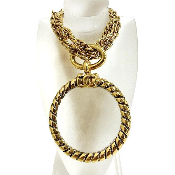 Chanel Vintage Double Chain Pendant Necklace