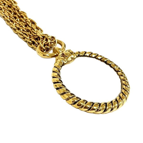 Chanel Vintage Double Chain Pendant Necklace