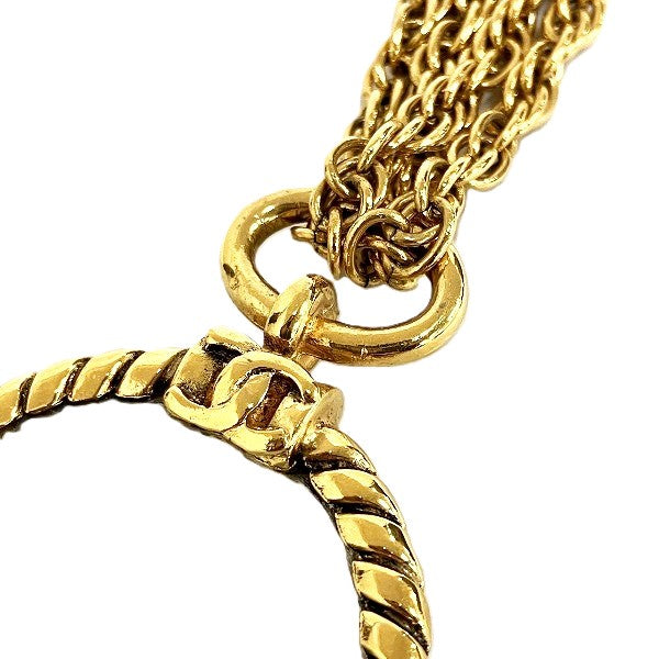 Chanel Vintage Double Chain Pendant Necklace