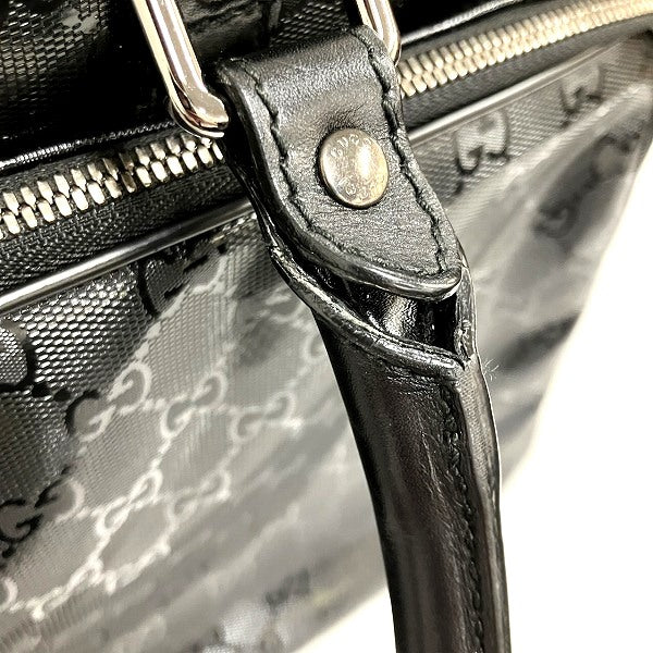 Gucci GG Imprime PVC Leather Boston Bag in Good Condition