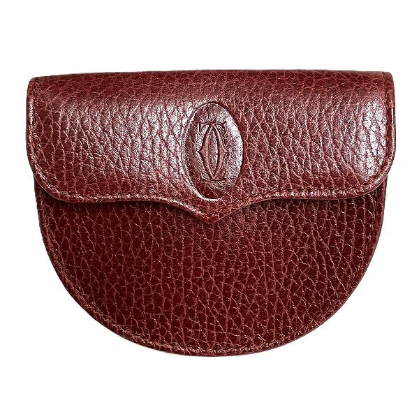 Cartier Must Line Bordeaux Leather Coin Case