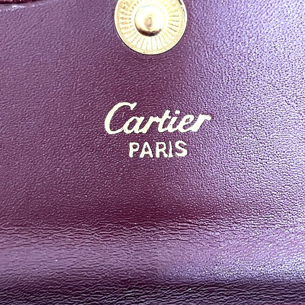 Cartier Must Line Bordeaux Leather Coin Case