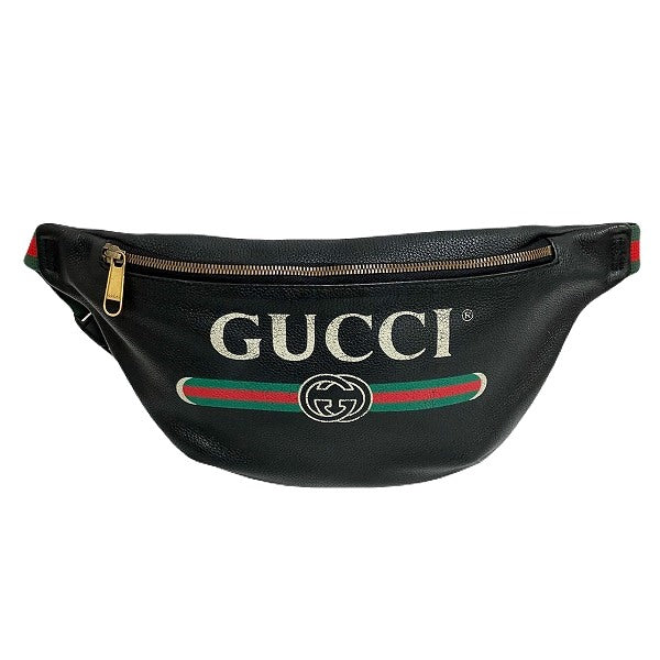 Gucci Leather Canvas Waist Bag 493869