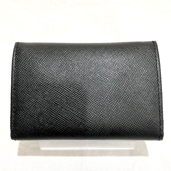 Ships Black Leather Coin Case Wallet