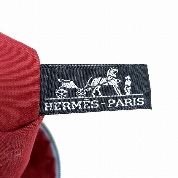 Hermes Cotton Flat Jockey Horse Pouch in Good Condition