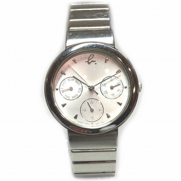 Agnes B Quartz Silver Dial Stainless Steel Ladies Watch V33J-6B50 in Good Condition