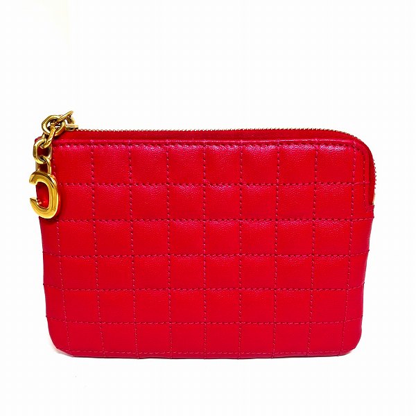 Celine Quilted Pink Leather Coin Case