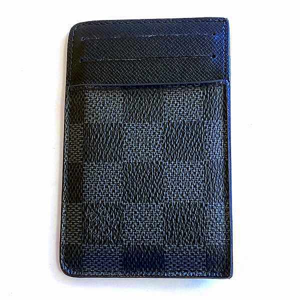 Louis Vuitton Damier Graphite Neo Porte Cartes Card Case N62666 in Good Condition