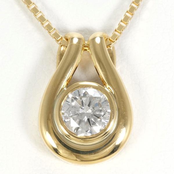 K18 Yellow Gold Diamond Necklace in Excellent Condition