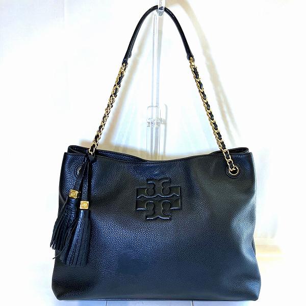 Tory Burch Leather Handbag Black in Good Condition