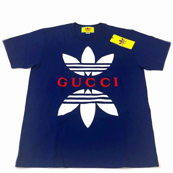 Gucci 100% Cotton XS Adidas Logo T-Shirt in Pristine Condition