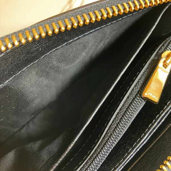 Furla Leather Zippy Wallet Black