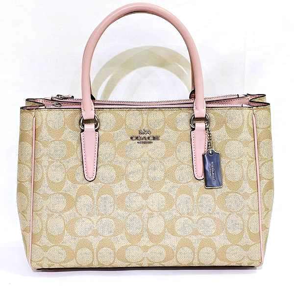 Coach Signature 2WAY Handbag F67026 in Good Condition