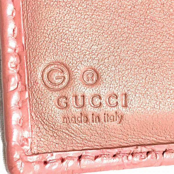 Gucci Microguccissima Pink Leather Wallet