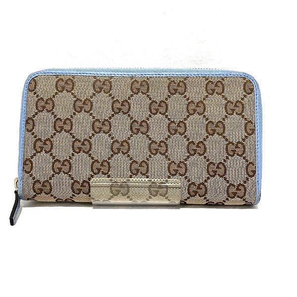 Gucci Canvas Leather Zip Wallet 363423