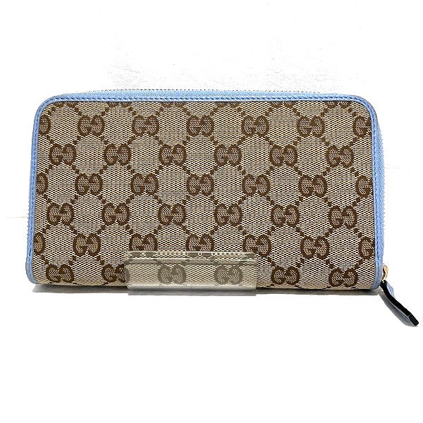 Gucci Canvas Leather Zip Wallet 363423