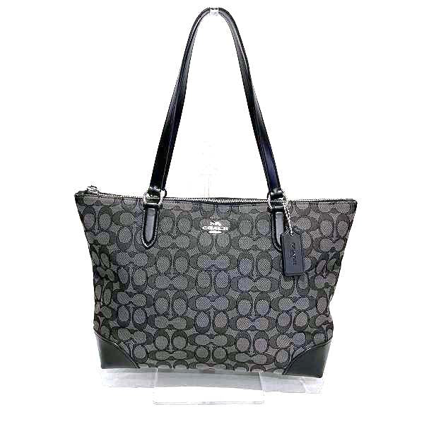 Coach Signature Canvas Leather Tote Bag F29958