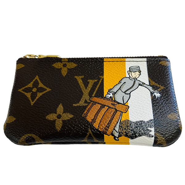 Louis Vuitton Pochette Cle Monogram Groom Canvas Coin Case