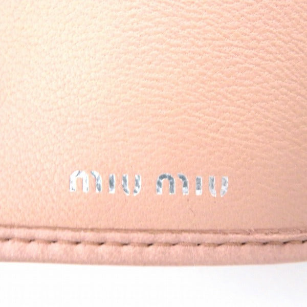 Miu Miu Leather Turn Lock Trifold Wallet in Good Condition