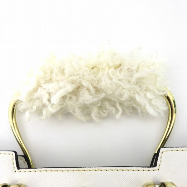 And Chouette 2WAY White Leather Handbag