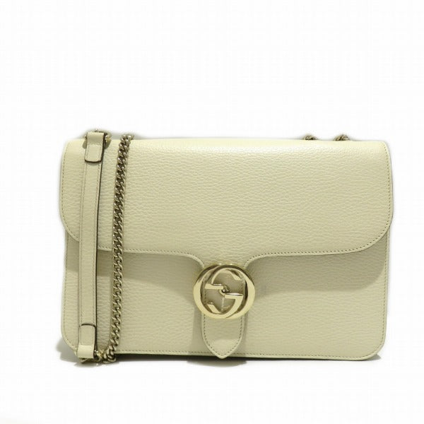 Gucci Leather Interlocking G Shoulder Bag 510303 in Great Condition