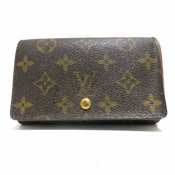 Louis Vuitton Monogram Portomone Bie Tresor Wallet M61730 in Good Condition