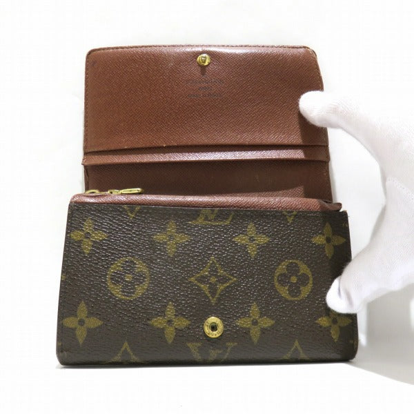 Louis Vuitton Monogram Portomone Bie Tresor Wallet M61730 in Good Condition