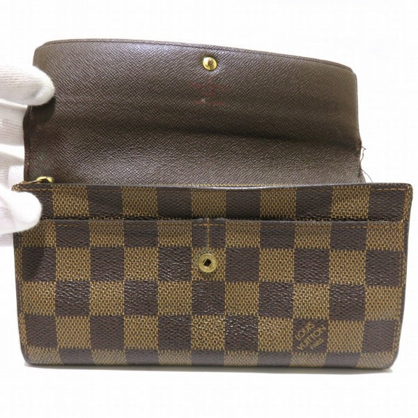 Louis Vuitton Damier Long Wallet N61725 in Fair Condition