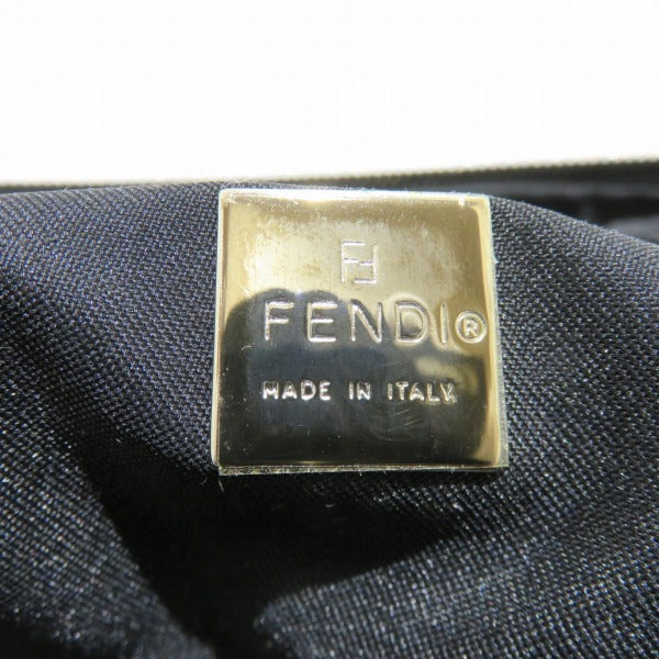 Fendi Nylon Leather FF Motif Shoulder Bag in Good Condition