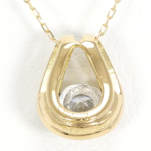 PT900 Platinum K18 Yellow Gold Diamond Necklace in Excellent Condition