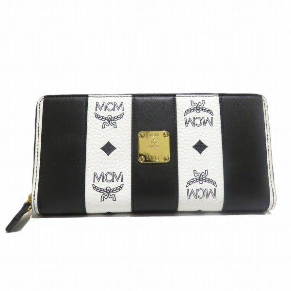 MCM PVC Leather Zip-Around Long Wallet in Great Condition