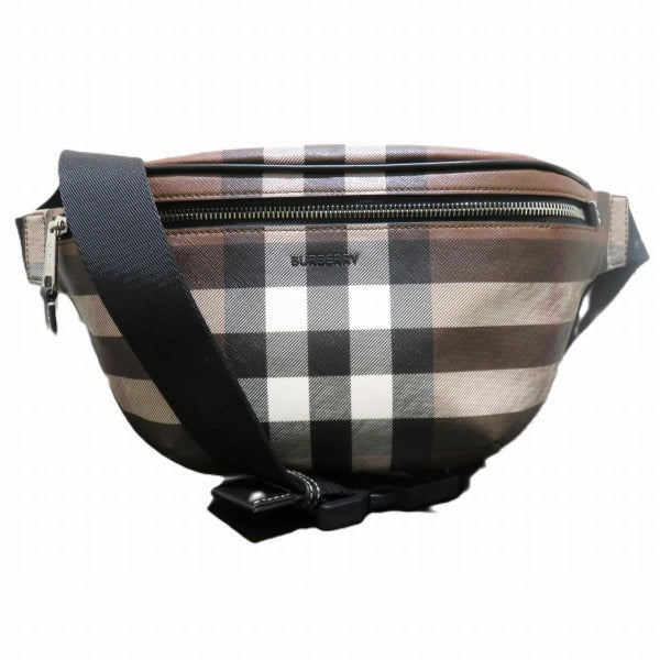 Burberry Leather Cotton Polyurethane Body Bag Waist Pouch 8052806 in Good Condition