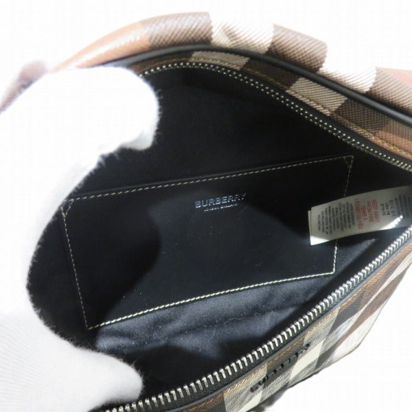 Burberry Leather Cotton Polyurethane Body Bag Waist Pouch 8052806 in Good Condition