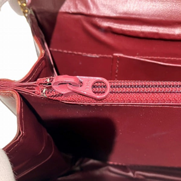 Cartier Must Line Bordeaux Leather Clutch Bag in Good Condition